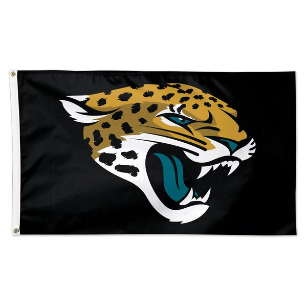 Jacksonville Jaguars Black background Flag - Deluxe 3' X 5'