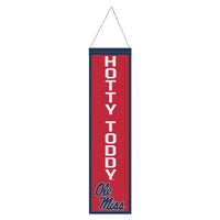 Wholesale-Ole Miss Rebels SLOGAN Wool Banner 8" x 32"