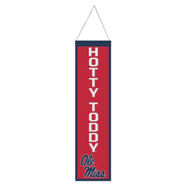 Wholesale-Ole Miss Rebels SLOGAN Wool Banner 8" x 32"