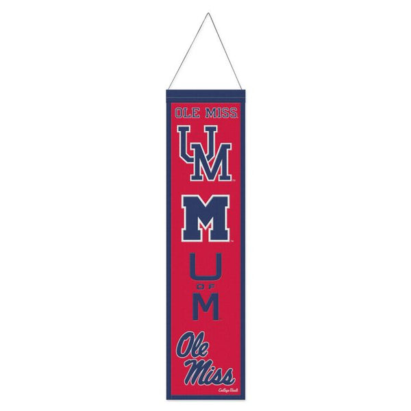 Wholesale-Ole Miss Rebels /College Vault EVOLUTION Wool Banner 8" x 32"