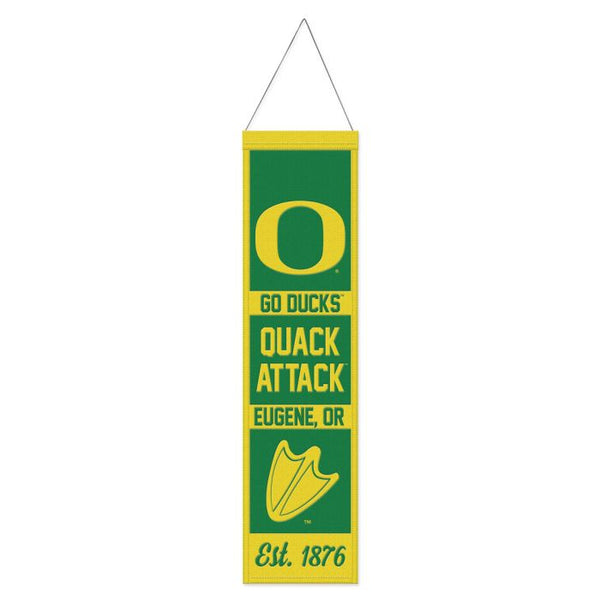 Wholesale-Oregon Ducks Evolution Wool Banner 8" x 32"