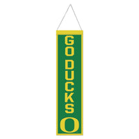 Oregon Ducks Wool Banner 8" x 32"