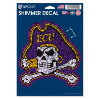 Wholesale-East Carolina Pirates Shimmer Decals 5" x 7"