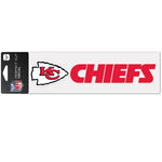 Kansas City Chiefs Wordmark Design Perfect Cut Decals 3" x 10"