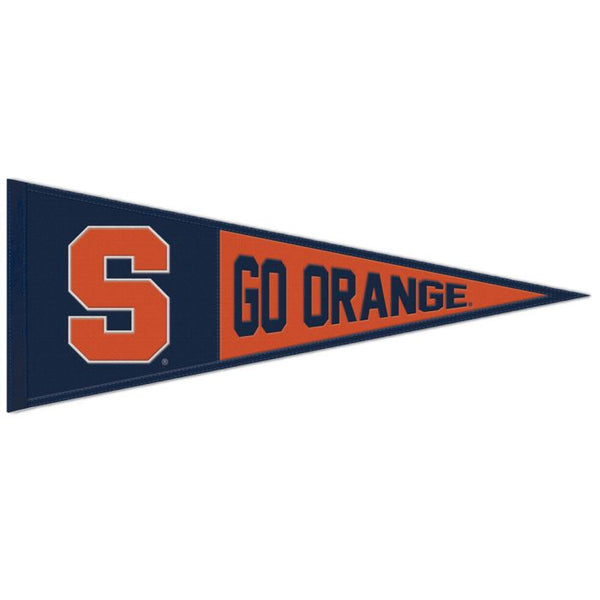 Wholesale-Syracuse Orange Slogan Wool Pennant 13" x 32"