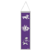 Wholesale-TCU Horned Frogs /College Vault Wool Banner 8" x 32"