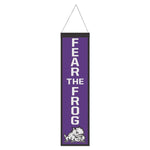 Wholesale-TCU Horned Frogs SLOGAN Wool Banner 8" x 32"