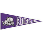 Wholesale-TCU Horned Frogs Slogan Wool Pennant 13" x 32"