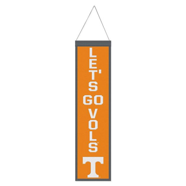 Wholesale-Tennessee Volunteers SLOGAN Wool Banner 8" x 32"