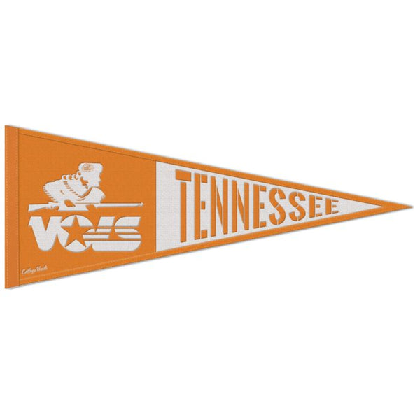 Wholesale-Tennessee Volunteers /College Vault Retro Wool Pennant 13" x 32"