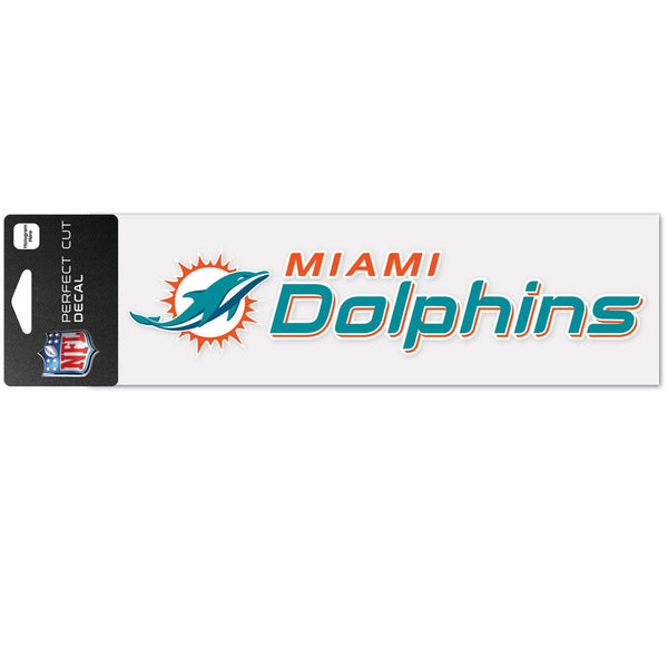 Miami Dolphins Wordmark Design Perfect Cut Decals 3" x 10"