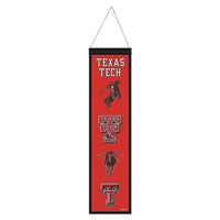 Wholesale-Texas Tech Red Raiders /College Vault Evolution Wool Banner 8" x 32"