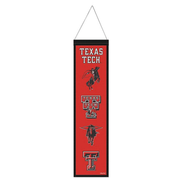 Wholesale-Texas Tech Red Raiders /College Vault Evolution Wool Banner 8" x 32"