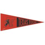 Wholesale-Texas Tech Red Raiders /College Vault Retro Wool Pennant 13" x 32"