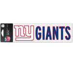 New York Giants Wordmark Design Perfect Cut Decals 3" x 10"
