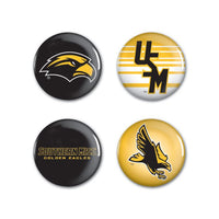 Wholesale-Southern Miss Golden Eagles Button 4 Pack 1 1/4" Rnd