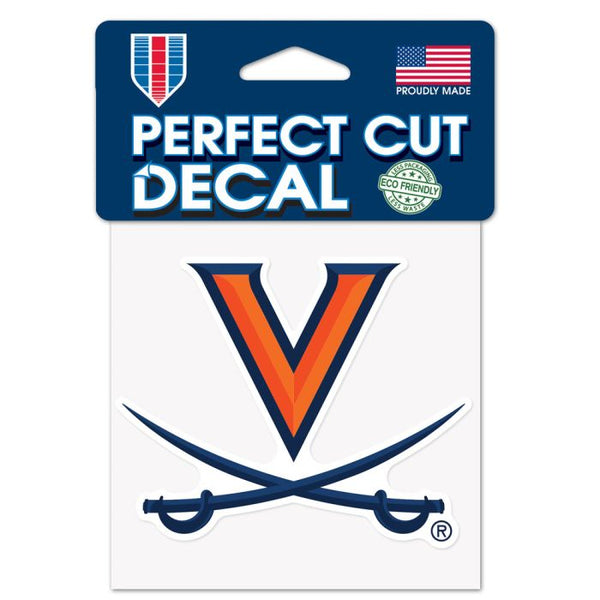 Wholesale-Virginia Cavaliers Perfect Cut Color Decal 4" x 4"