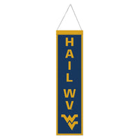 West Virginia Mountaineers SLOGAN Wool Banner 8" x 32"