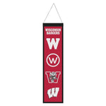 Wholesale-Wisconsin Badgers Evolution Wool Banner 8" x 32"