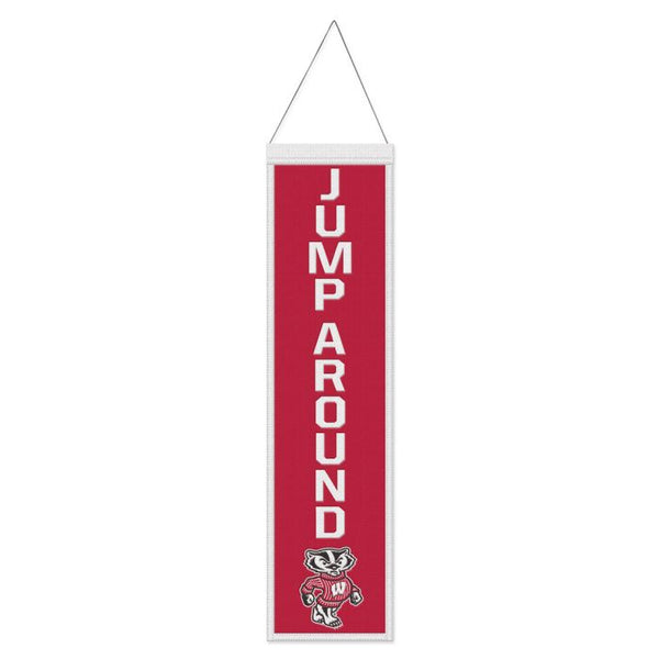 Wholesale-Wisconsin Badgers Wool Banner 8" x 32"