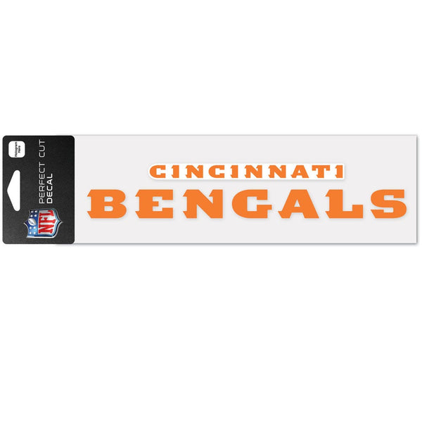 Cincinnati Bengals Wordmark Design Perfect Cut Decals 3" x 10"