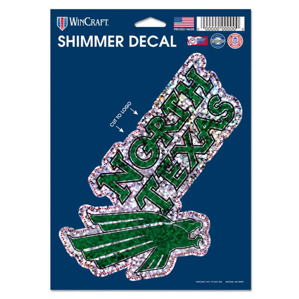 Wholesale-North Texas Mean Green Shimmer Decals 5" x 7"