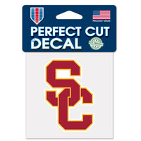 Wholesale-USC Trojans Perfect Cut Color Decal 4" x 4"