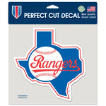 Texas Rangers / Cooperstown Perfect Cut Color Decal 8" x 8"