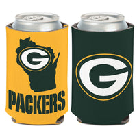 Green Bay Packers STATE SHAPE Can Cooler 12 oz.