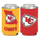 Kansas City Chiefs STATE SHAPE Can Cooler 12 oz.