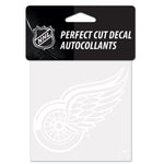 Detroit Red Wings Perfect Cut White Decal 4" x 4"