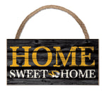 Missouri Tigers HOME SWEET HOME Wood Sign w/Rope 5" x 10"