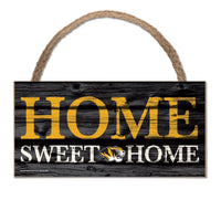 Missouri Tigers HOME SWEET HOME Wood Sign w/Rope 5" x 10"