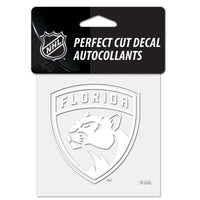 Florida Panthers Perfect Cut White Decal 4" x 4"