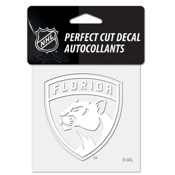 Florida Panthers Perfect Cut White Decal 4" x 4"
