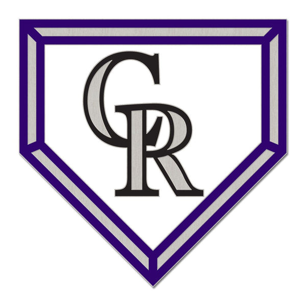 Colorado Rockies HOME PLATE Collector Enamel Pin Jewelry Card