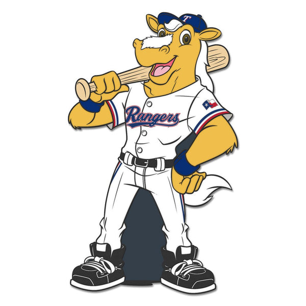 Texas Rangers Mascot MLB Collector Enamel Pin Jewelry Card