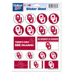 Wholesale-Oklahoma Sooners Vinyl Sticker Sheet 5" x 7"