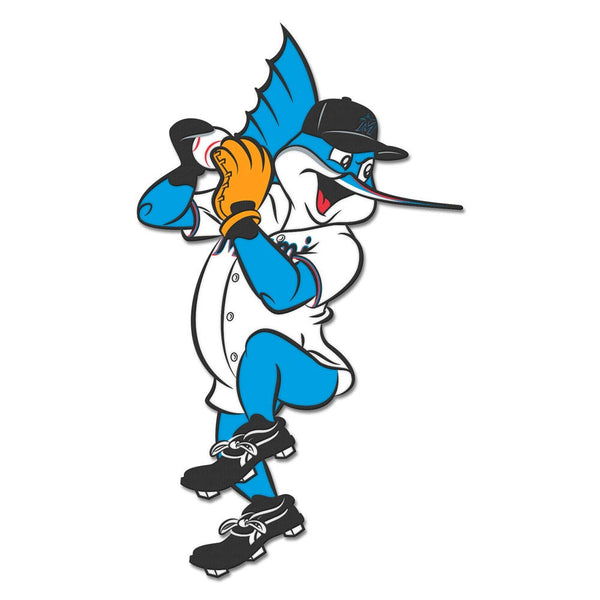 Miami Marlins Mascot MLB Collector Enamel Pin Jewelry Card