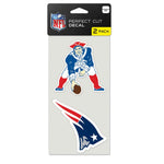New England Patriots / Classic Logo Perfect Cut Decal set of two 4"x4"