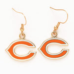 Chicago Bears Earrings Jewelry Card