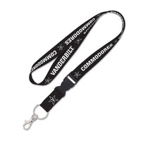 Wholesale-Vanderbilt Commodores BLACKOUT Lanyard w/detachable buckle 1"