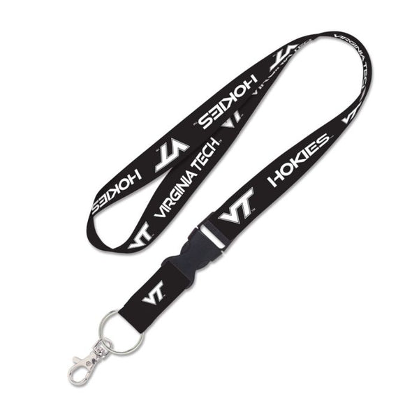 Wholesale-Virginia Tech Hokies BLACKOUT Lanyard w/detachable buckle 1"