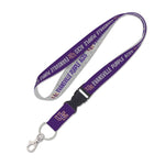 Wholesale-Evansville Purple Aces HEATHERED Lanyard w/detachable buckle 1"