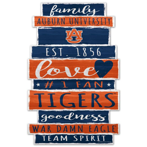 Wholesale-Auburn Tigers Wood Sign 11" x 17" 1/4" thick