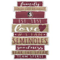 Wholesale-Florida State Seminoles Wood Sign 11" x 17" 1/4" thick