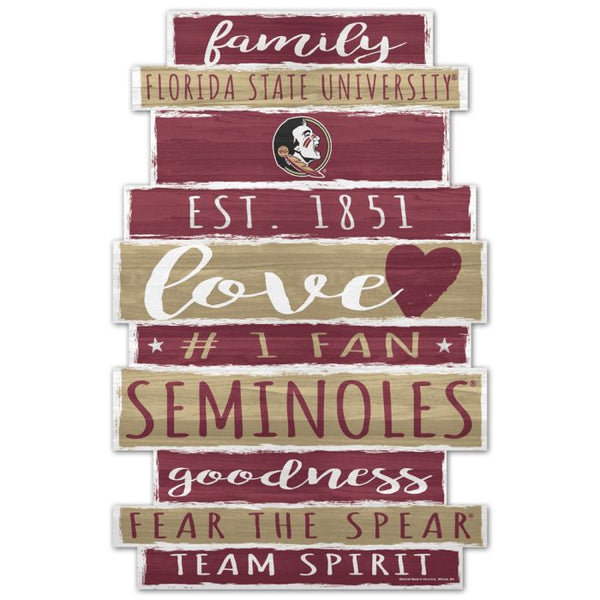Wholesale-Florida State Seminoles Wood Sign 11" x 17" 1/4" thick