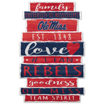 Wholesale-Ole Miss Rebels Wood Sign 11" x 17" 1/4" thick