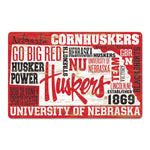 Wholesale-Nebraska Cornhuskers WORDAGE Wood Sign 11" x 17" 1/4" thick