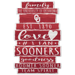 Wholesale-Oklahoma Sooners Wood Sign 11" x 17" 1/4" thick